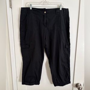 Josephine Capri Black Cargo Pants